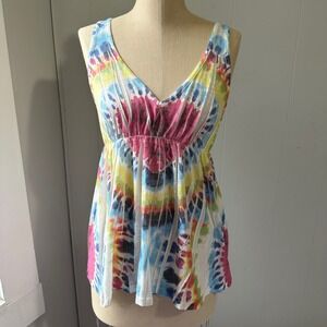 Wet‎ seal y2k Baby doll multicolor top Size L